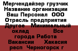 Мерчендайзер-грузчик › Название организации ­ Ваш Персонал, ООО › Отрасль предприятия ­ Другое › Минимальный оклад ­ 40 000 - Все города Работа » Вакансии   . Хакасия респ.,Черногорск г.